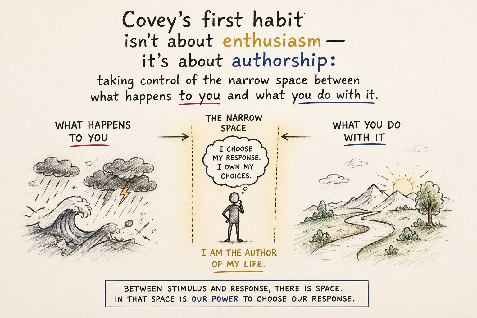 Be Proactive: The Space Between Stimulus and Response