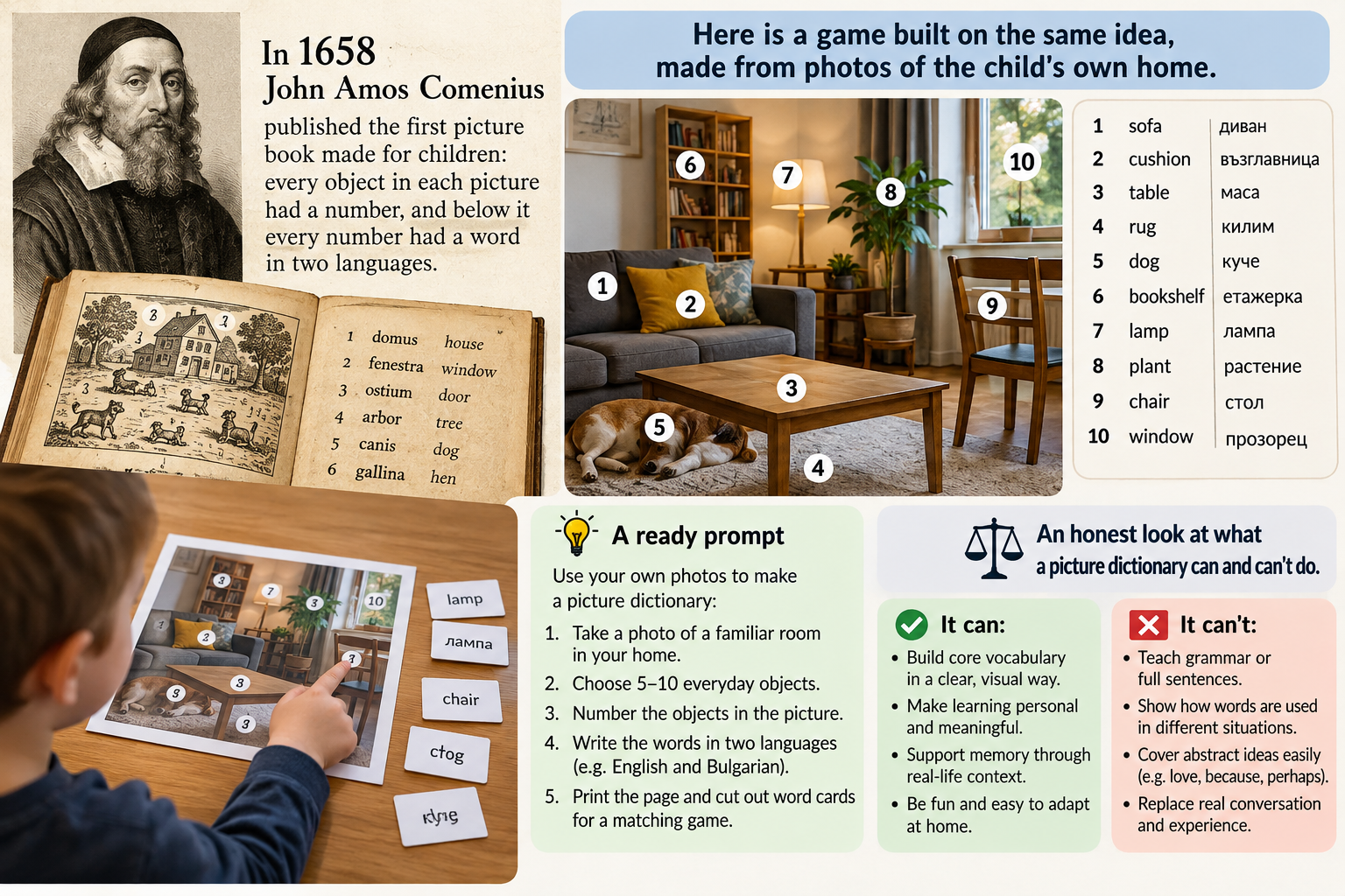 A Comenius Game: The World in Pictures, Numbered